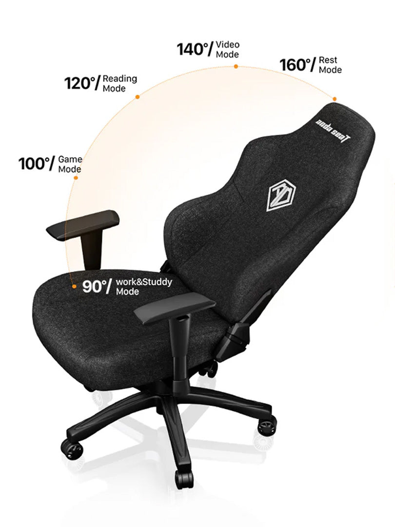 Anda Seat Phantom 3 Pro Gaming Chair - Black Fabric - Furniture by Anda Seat The Chelsea Gamer