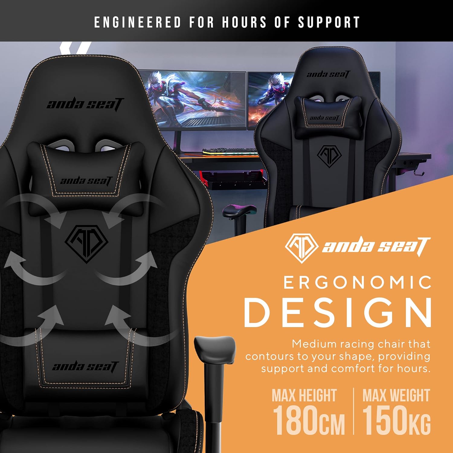 Anda Seat Jungle 2 Pro Gaming Chair - Furniture by Anda Seat The Chelsea Gamer