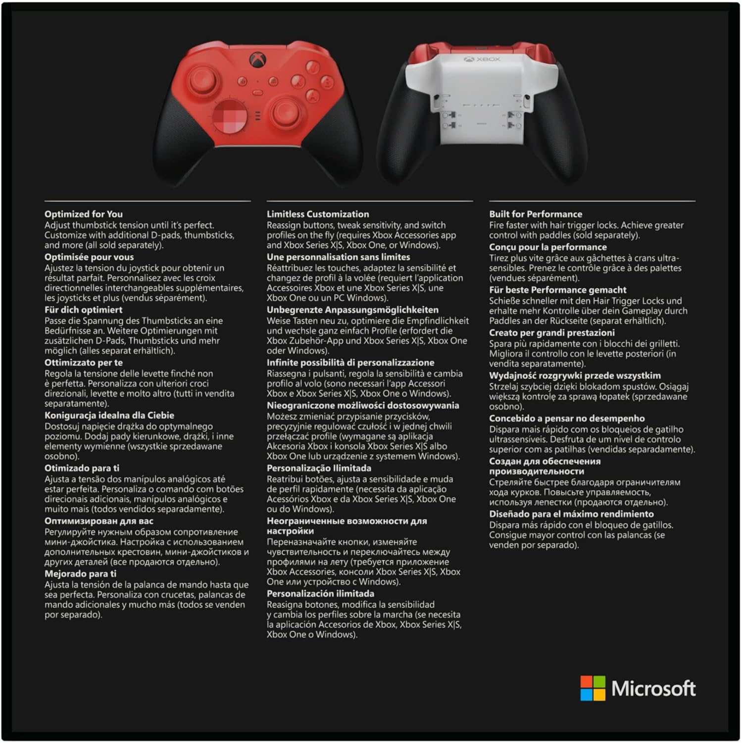 Xbox Elite Wireless Controller Series 2 – Core Edition Red - Console Accessories by Microsoft The Chelsea Gamer