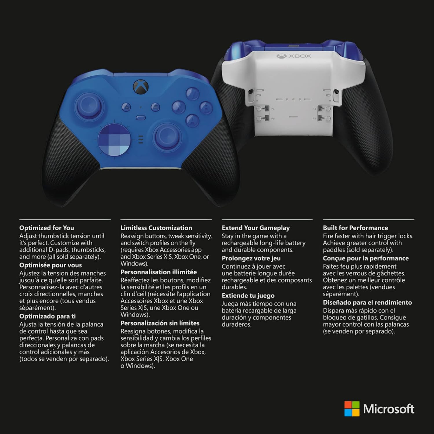 Xbox Elite Wireless Controller Series 2 – Core Edition Blue - Console Accessories by Microsoft The Chelsea Gamer