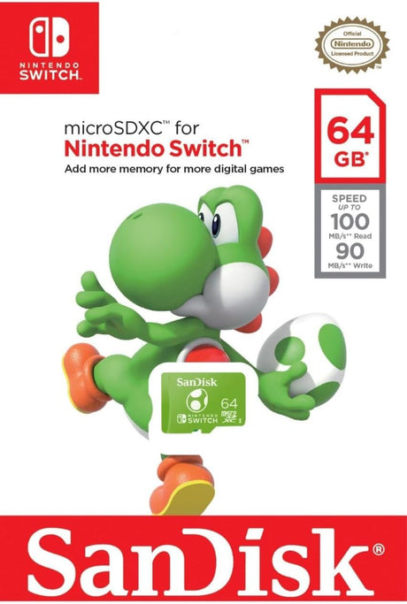 SanDisk 64GB microSDXC UHS-I card for Nintendo Switch - Console Accessories by Sandisk The Chelsea Gamer