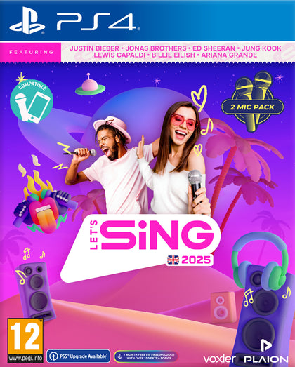 Let's Sing 2025 - UK Version (+ 2 Mics) PlayStation 4