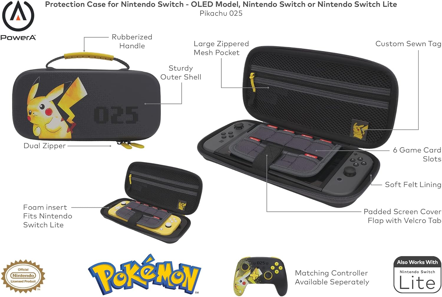 PowerA Protection Case for Nintendo Switch - Pikachu 025 - Console Accessories by PowerA The Chelsea Gamer