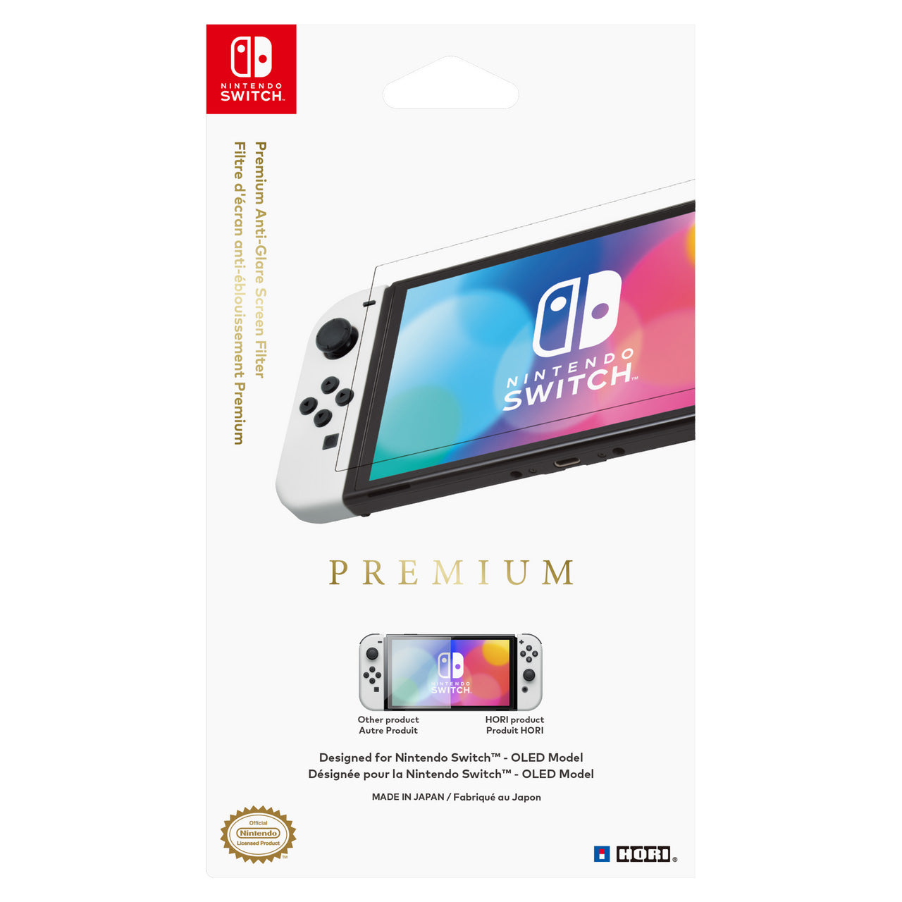 Hori - Premium Anti-Glare Screen Filter for Nintendo Switch - OLED Model - Console Accessories by HORI The Chelsea Gamer