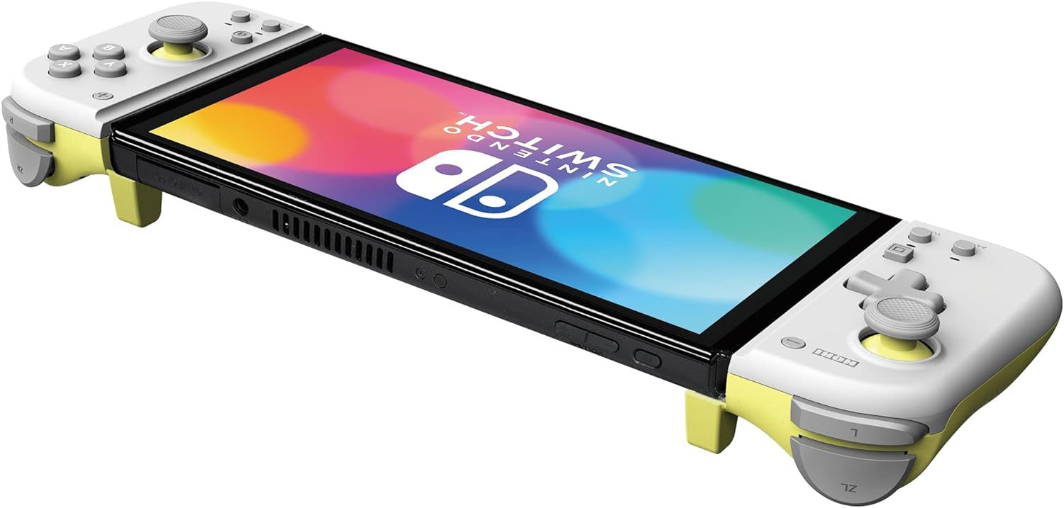 Hori - Split Pad Compact (Light Grey x Yellow) for Nintendo Switch - Console Accessories by HORI The Chelsea Gamer