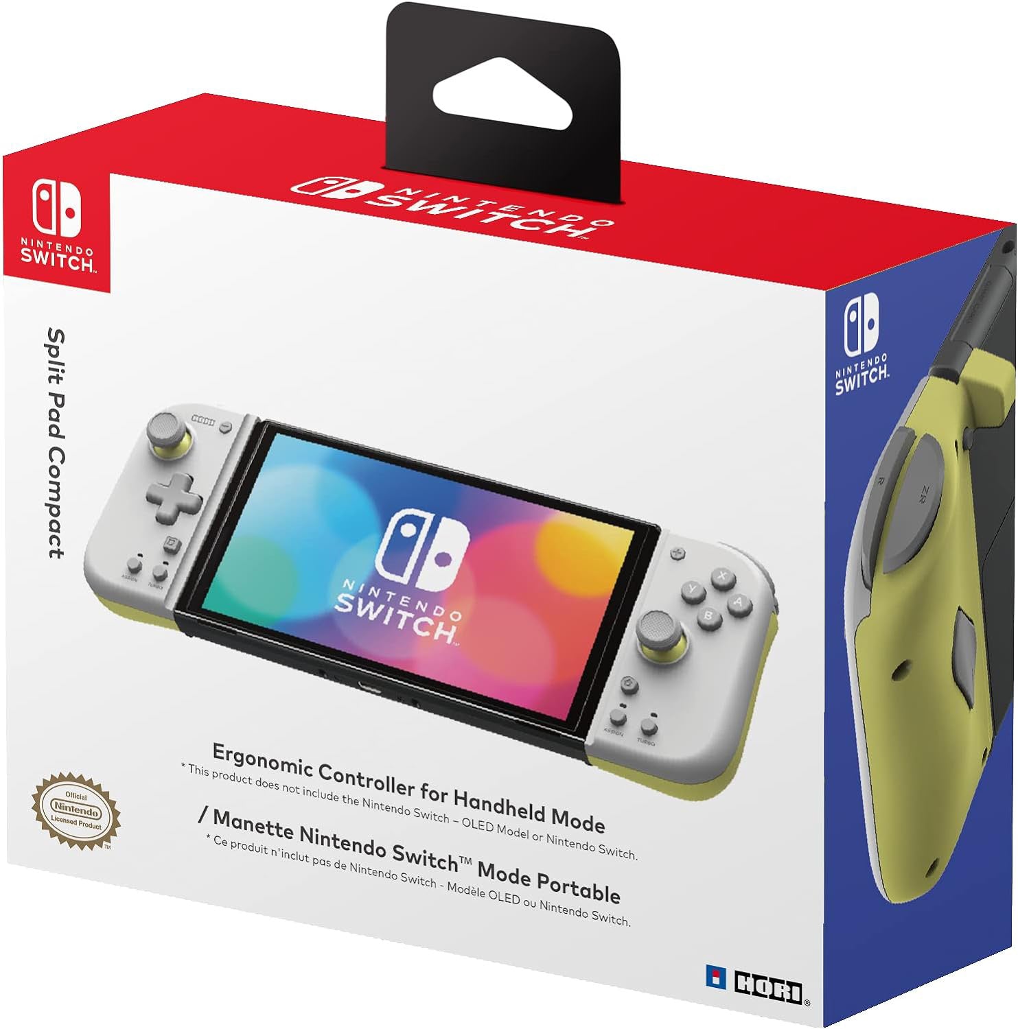 Hori - Split Pad Compact (Light Grey x Yellow) for Nintendo Switch - Console Accessories by HORI The Chelsea Gamer
