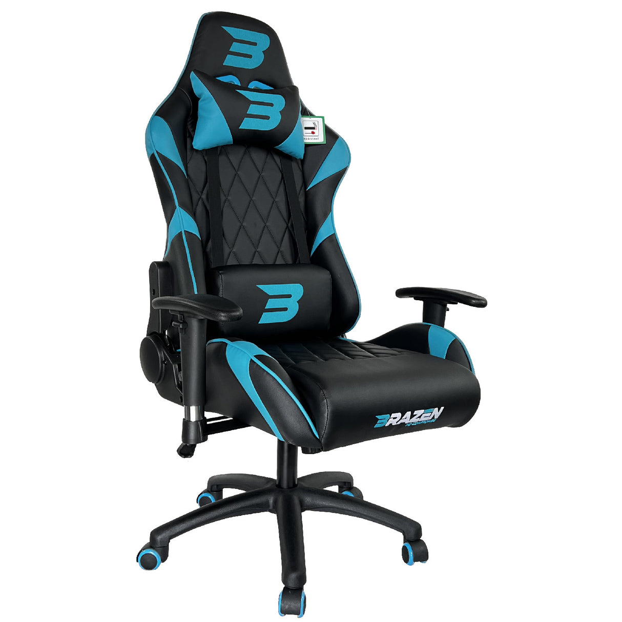 BraZen Venom Esports Elite PC Gaming Chair - Blue - Furniture by BraZen The Chelsea Gamer