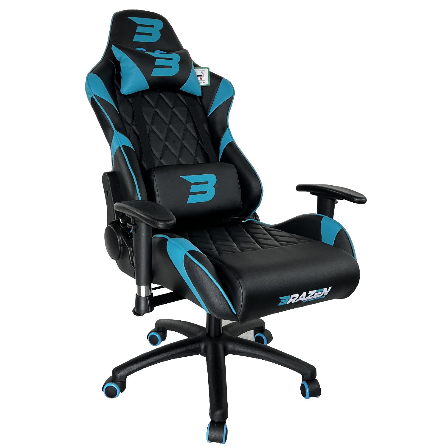 BraZen Venom Esports Elite PC Gaming Chair - Blue - Furniture by BraZen The Chelsea Gamer