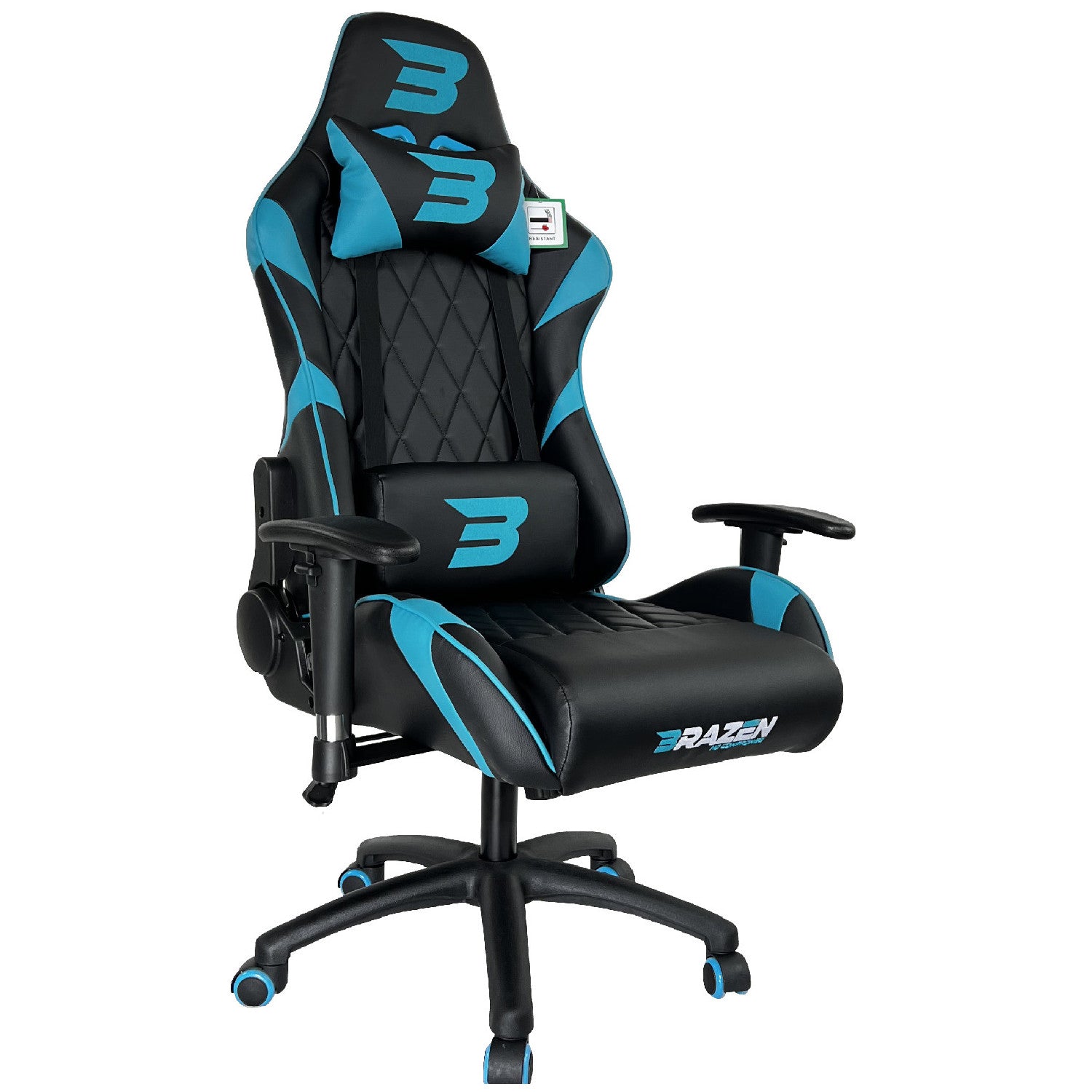 BraZen Venom Esports Elite PC Gaming Chair - Blue - Furniture by BraZen The Chelsea Gamer