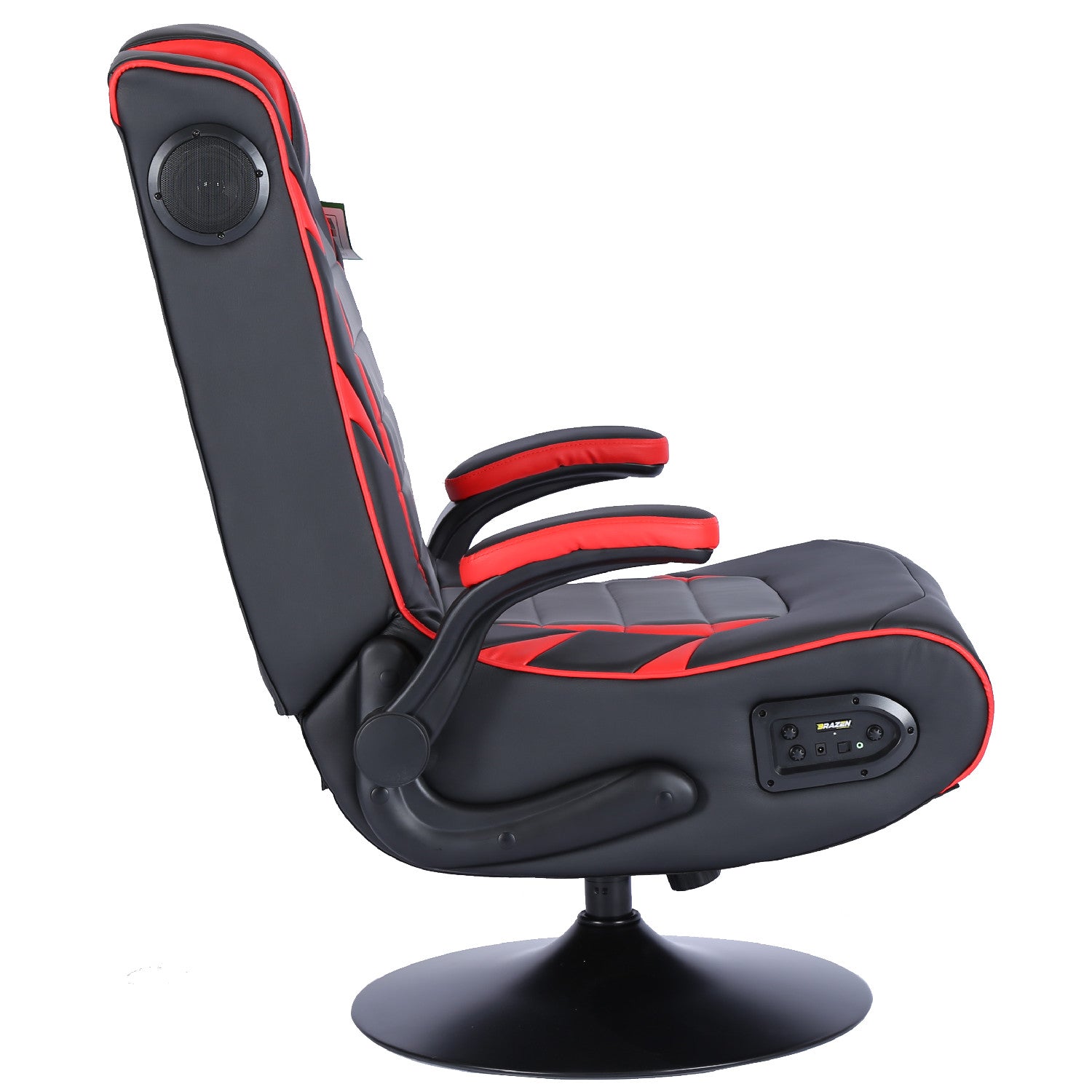 BraZen Panther Elite 2.1 Bluetooth Surround Sound Gaming Chair - Black/Red - Furniture by BraZen The Chelsea Gamer