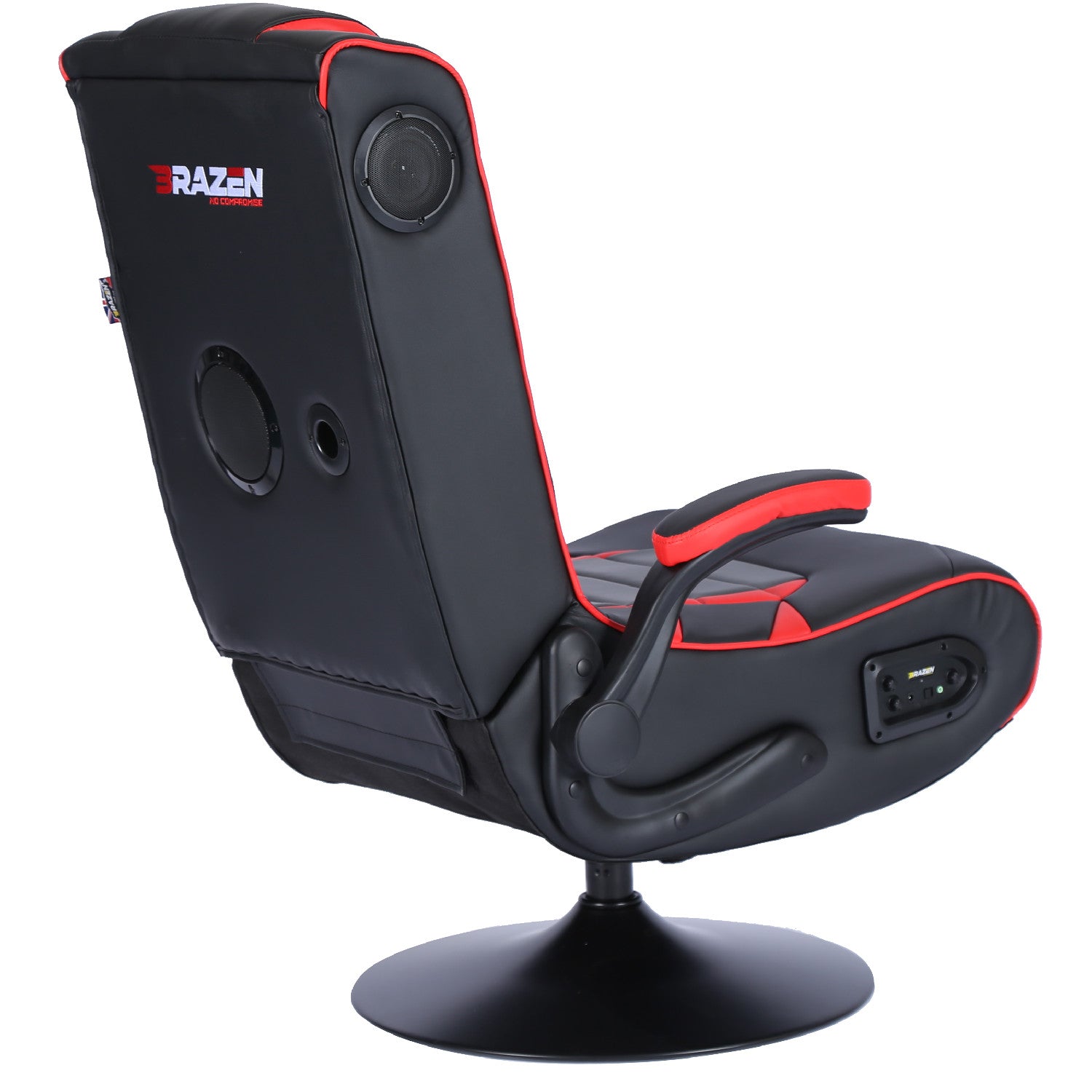 BraZen Panther Elite 2.1 Bluetooth Surround Sound Gaming Chair - Black/Red - Furniture by BraZen The Chelsea Gamer