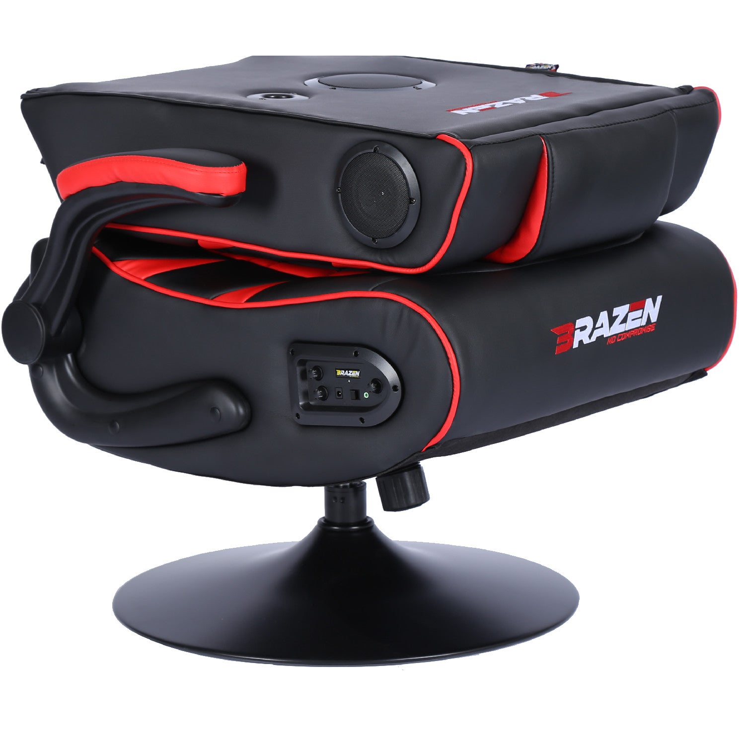 BraZen Panther Elite 2.1 Bluetooth Surround Sound Gaming Chair - Black/Red - Furniture by BraZen The Chelsea Gamer