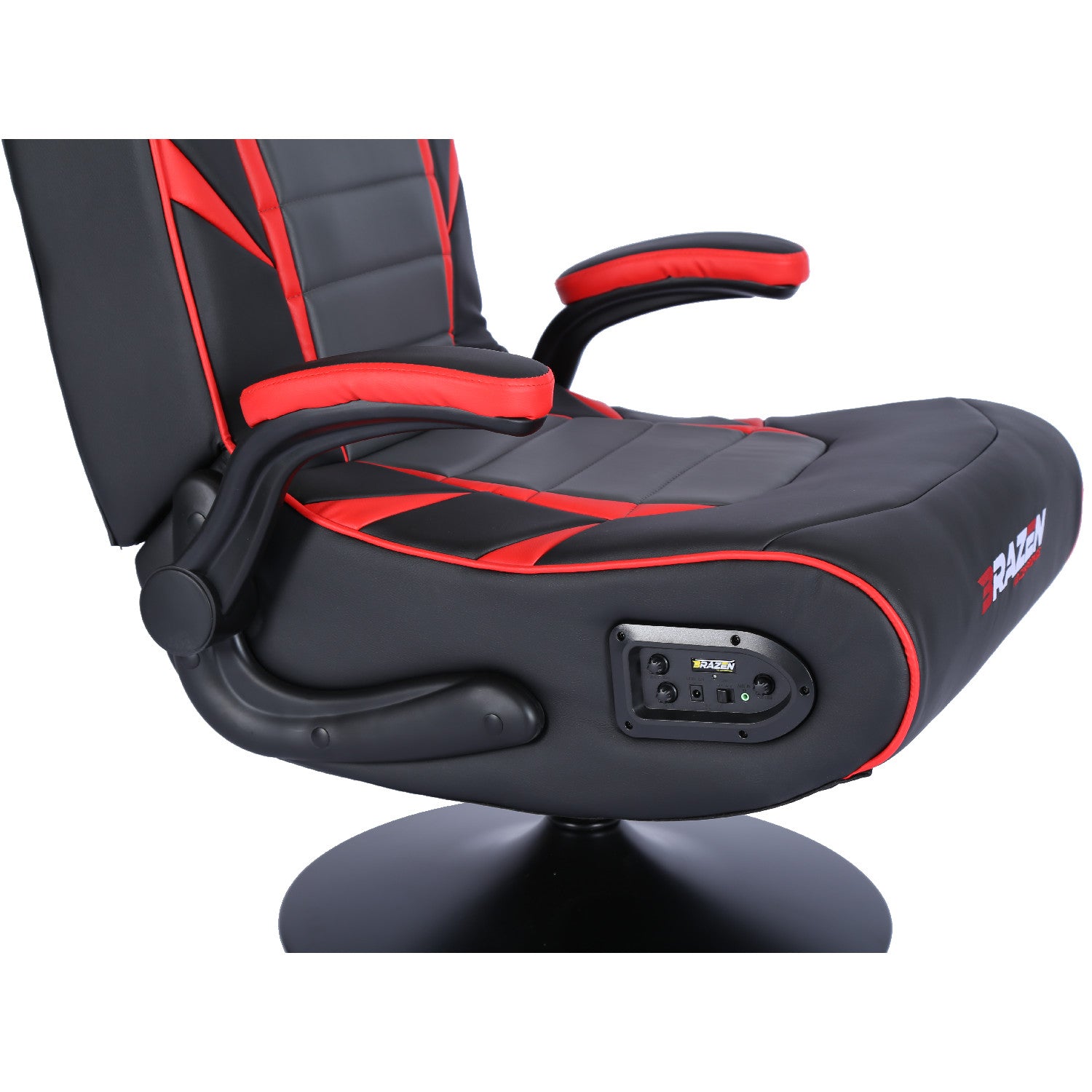 BraZen Panther Elite 2.1 Bluetooth Surround Sound Gaming Chair - Black/Red - Furniture by BraZen The Chelsea Gamer