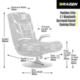 BraZen Panther Elite 2.1 Bluetooth Surround Sound Gaming Chair - Black/Red - Furniture by BraZen The Chelsea Gamer