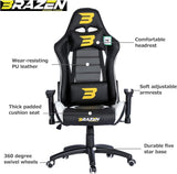 BraZen Sentinel Elite PC Gaming Chair - Black/White - Furniture by BraZen The Chelsea Gamer