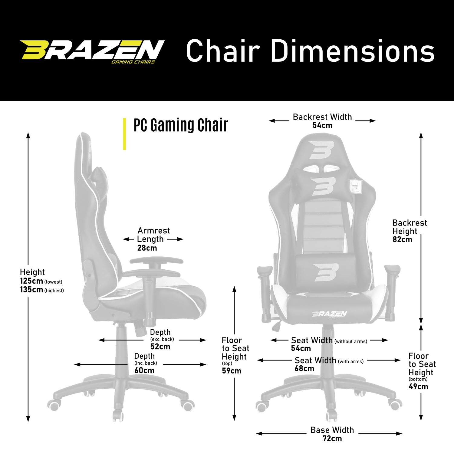 BraZen Emperor XXX Elite Esports PC Gaming Chair - Furniture by BraZen The Chelsea Gamer