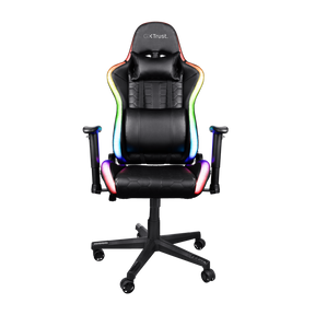 Trust Gaming GXT 716 Rizza RGB LED Illuminated Gaming Chair - Black - Furniture by Trust The Chelsea Gamer