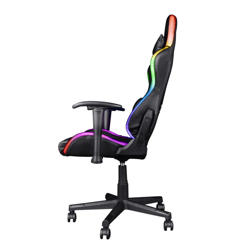 Trust Gaming GXT 716 Rizza RGB LED Illuminated Gaming Chair - Black - Furniture by Trust The Chelsea Gamer