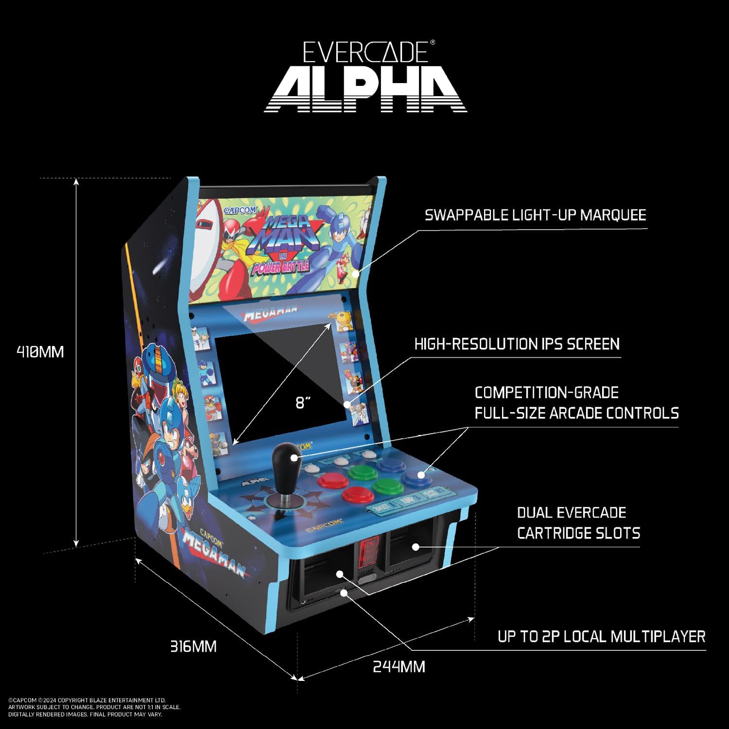 Evercade Alpha Mega Man Bartop Arcade - Console pack by Blaze The Chelsea Gamer
