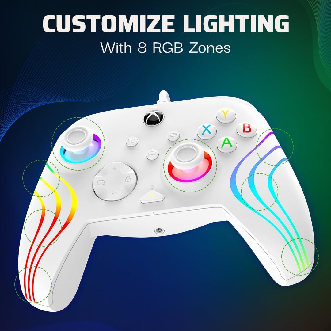 PDP Afterglow™ Wave Wired Controller - White - Console Accessories by PDP The Chelsea Gamer