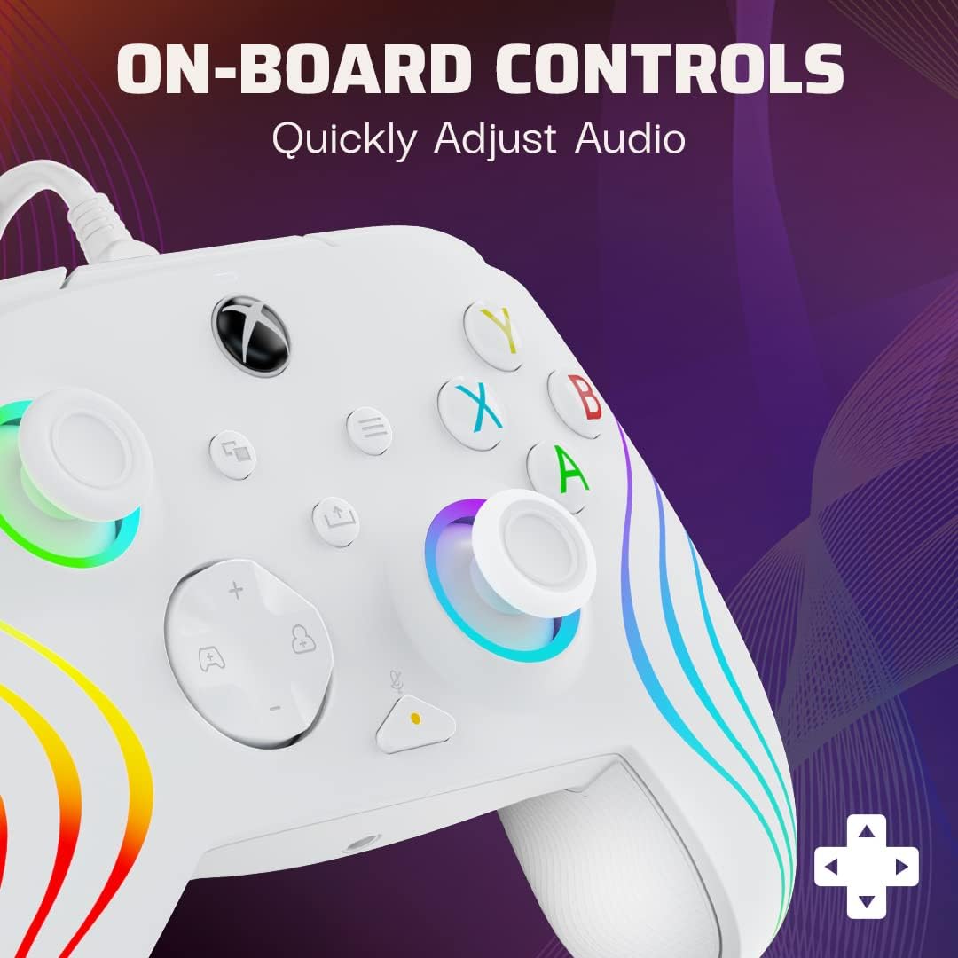 PDP Afterglow™ Wave Wired Controller - White - Console Accessories by PDP The Chelsea Gamer