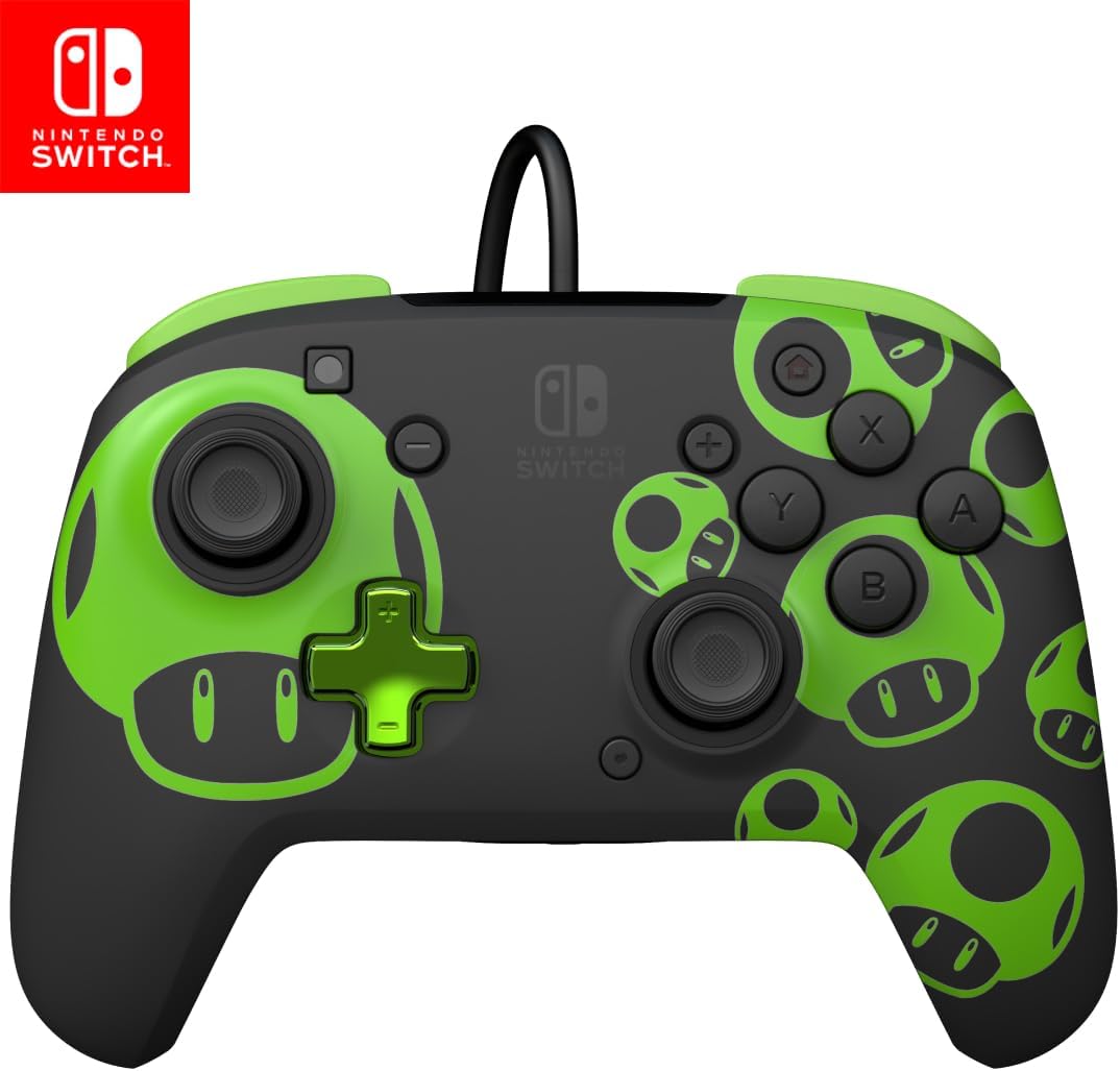 PDP REMATCH Glow Wired Controller - Nintendo Switch™ - 1-UP Glow - Console Accessories by PDP The Chelsea Gamer