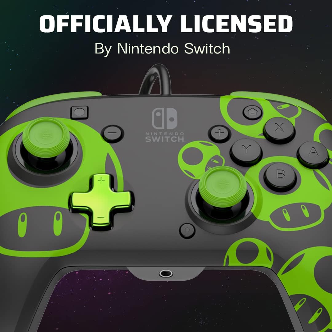 PDP REMATCH Glow Wired Controller - Nintendo Switch™ - 1-UP Glow - Console Accessories by PDP The Chelsea Gamer
