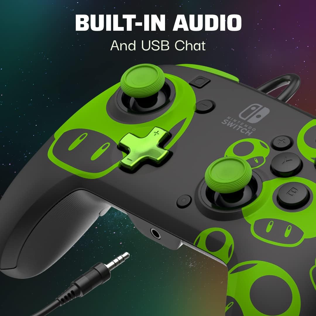 PDP REMATCH Glow Wired Controller - Nintendo Switch™ - 1-UP Glow - Console Accessories by PDP The Chelsea Gamer