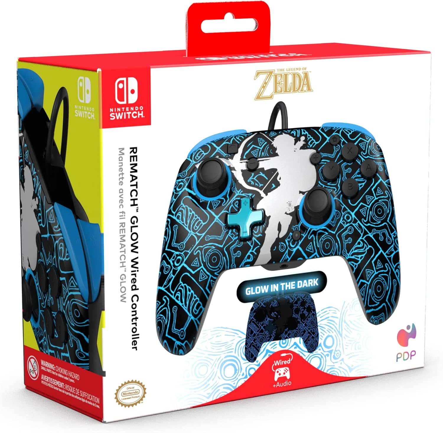 PDP REMATCH Glow Wired Controller - Nintendo Switch™ - Sheikah Shoot - Console Accessories by PDP The Chelsea Gamer