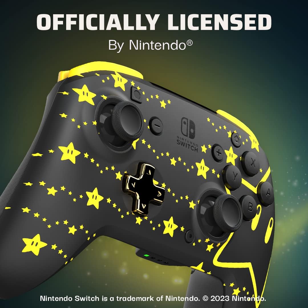 PDP REMATCH Glow Wired Controller - Mario Stars - Console Accessories by PDP The Chelsea Gamer