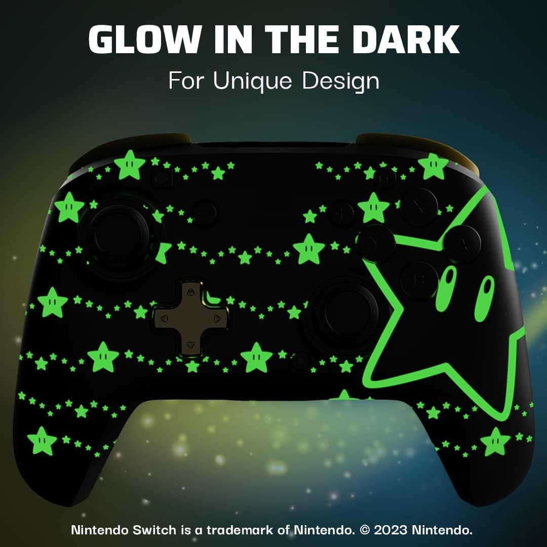 PDP REMATCH Glow Wired Controller - Mario Stars - Console Accessories by PDP The Chelsea Gamer