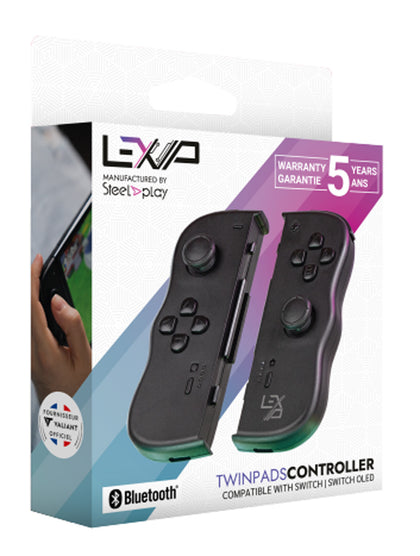 Lexip SteelPlay Twin Pads Controllers - Nintendo Switch - Black