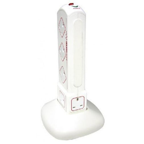 Masterplug Surge Protected Extension Lead - 10 Socket Tower - 2m - Cables by Masterplug The Chelsea Gamer