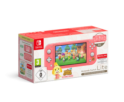 Nintendo Switch Lite Coral: Isabelle Alhoa Edition & Animal Crossing: New Horizons & 12 Months NSO