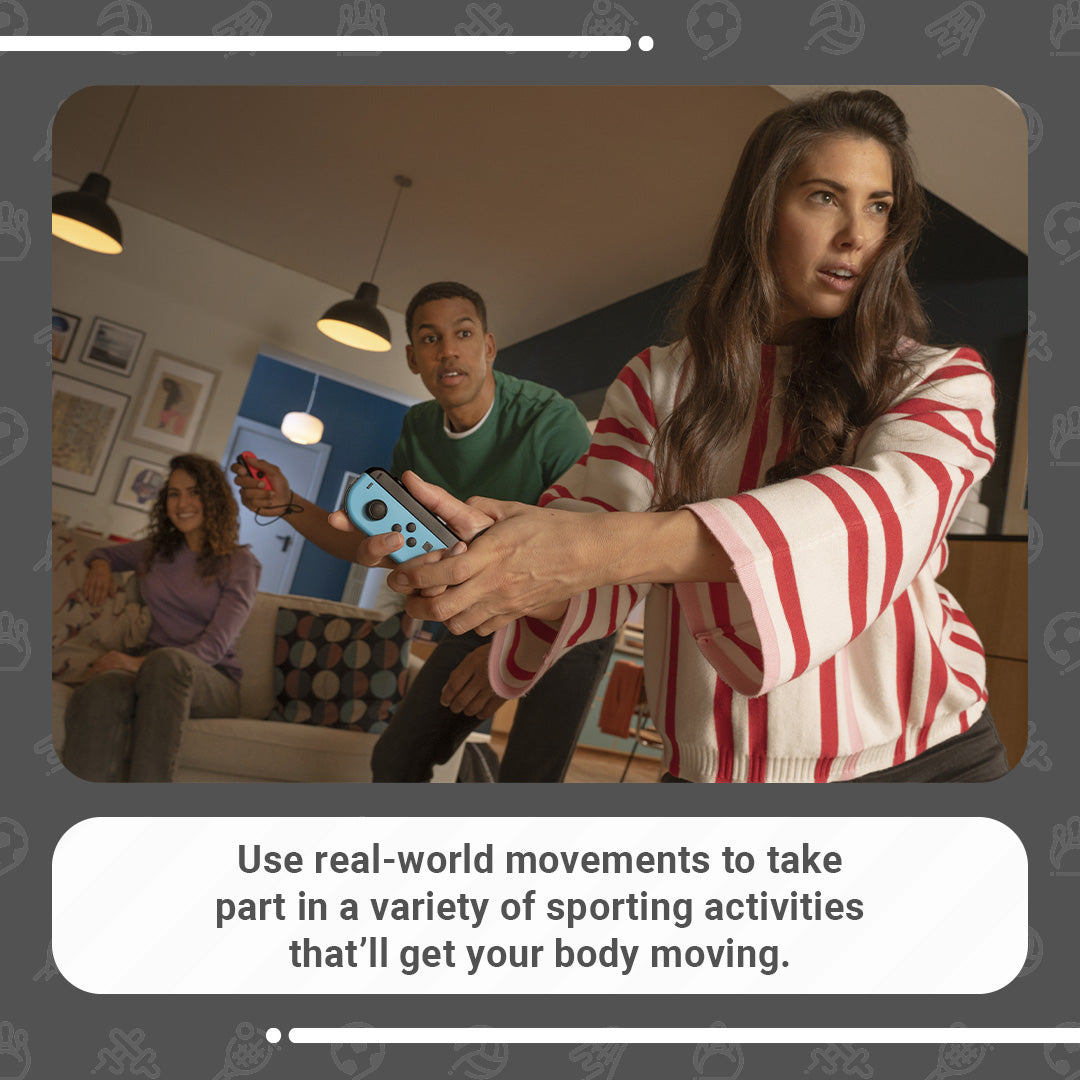 Nintendo Switch (Neon Red / Blue) & Nintendo Switch Sports & NSO 12 Month Sub Bundle - Console pack by Nintendo The Chelsea Gamer