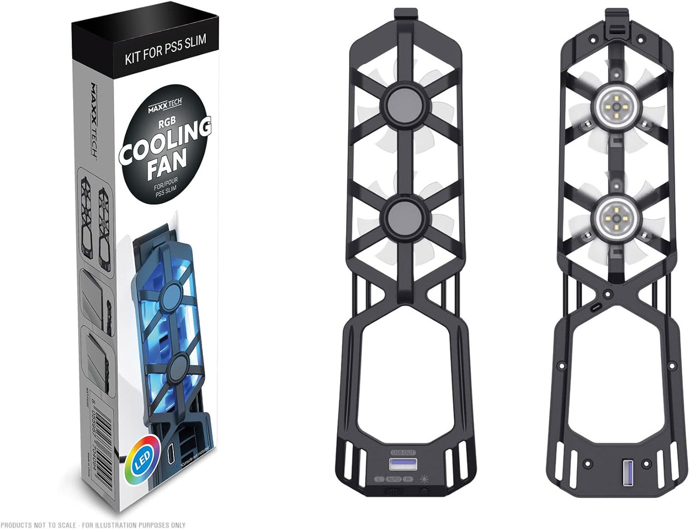 Maxx Tech - RGB Auto Temperature Controlled Cooling Fan For PS5 Slim - Console Accessories by Maxx Tech The Chelsea Gamer