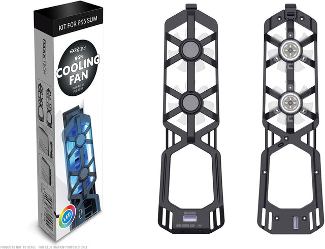 Maxx Tech - RGB Auto Temperature Controlled Cooling Fan For PS5 Slim - Console Accessories by Maxx Tech The Chelsea Gamer