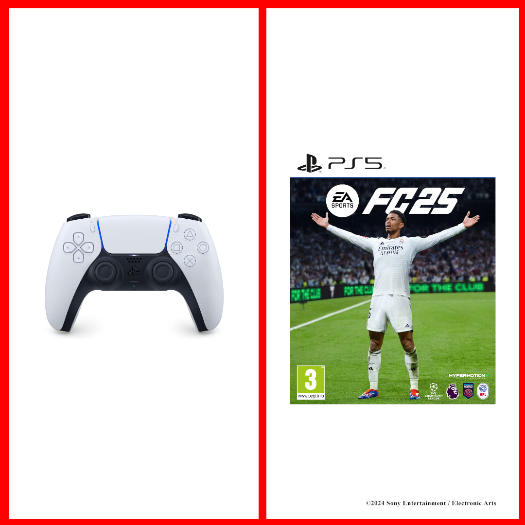 EA SPORTS FC™ 25 - PS5 & DualSense™ Wireless Controller - White - Video Games by The Chelsea Gamer The Chelsea Gamer