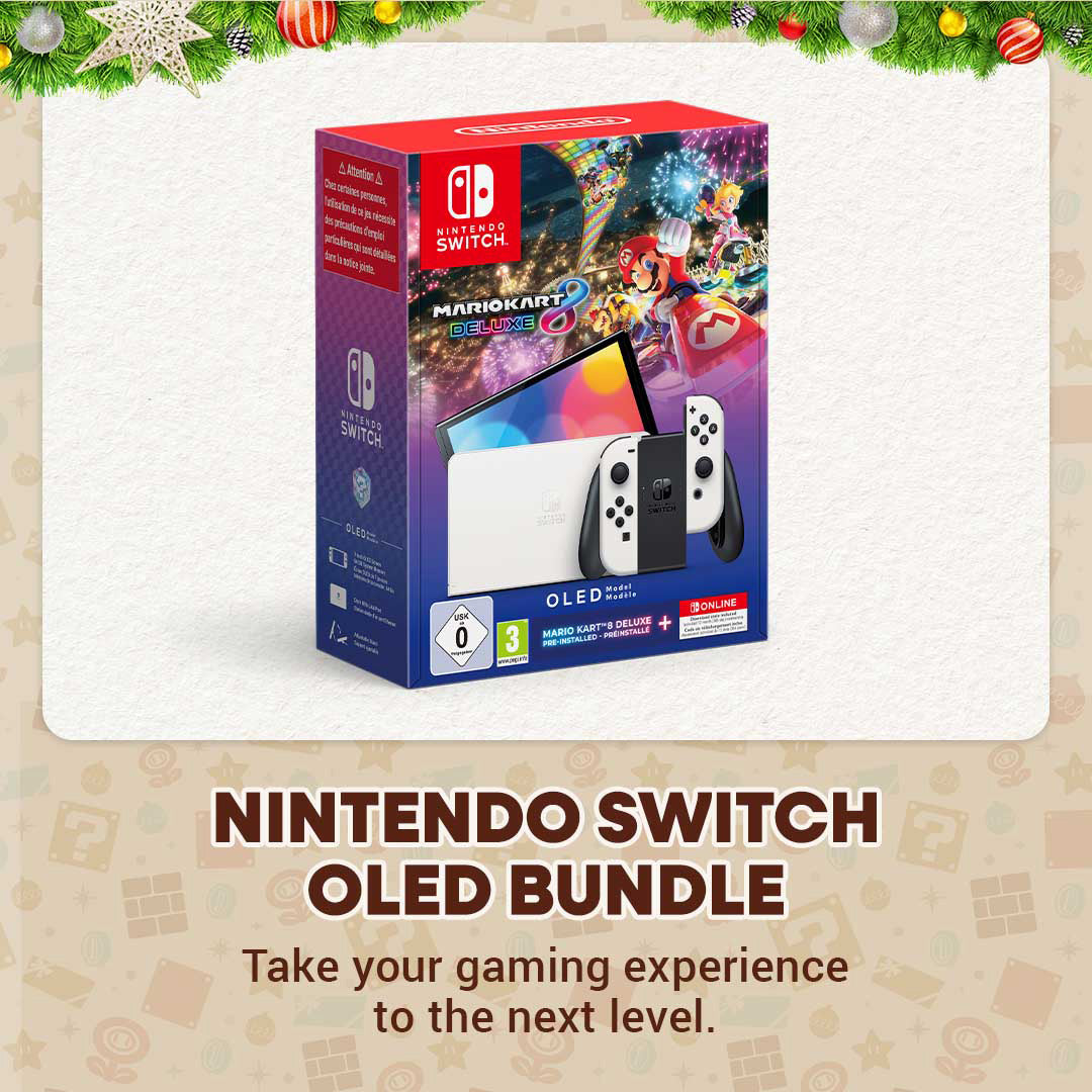 Nintendo Switch (OLED Model - White) + Mario Kart 8 Deluxe Bundle + 12 Months NSO - Console pack by Nintendo The Chelsea Gamer