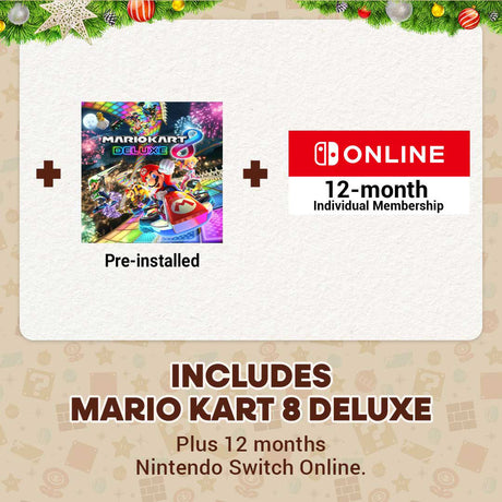 Nintendo Switch (OLED Model - White) + Mario Kart 8 Deluxe Bundle + 12 Months NSO - Console pack by Nintendo The Chelsea Gamer