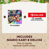 Nintendo Switch (OLED Model - White) + Mario Kart 8 Deluxe Bundle + 12 Months NSO