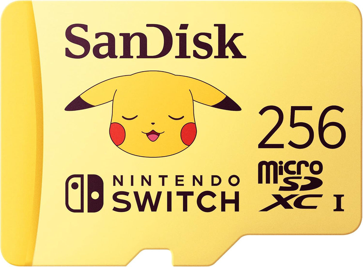 SanDisk 256GB, MicroSDXC, UHS-I, Memory card - Nintendo Switch - Pikachu - Console Accessories by Sandisk The Chelsea Gamer