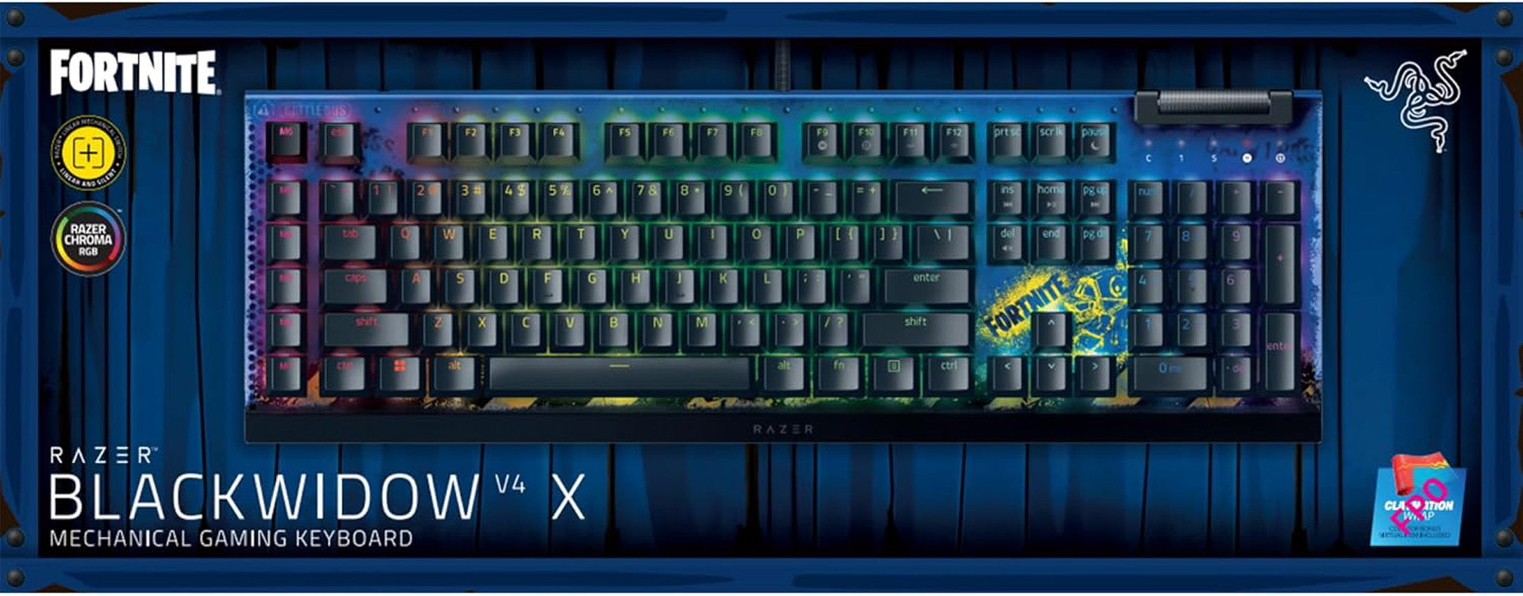 Razer BlackWidow V4 X - Fortnite Edition - Keyboard by Razer The Chelsea Gamer