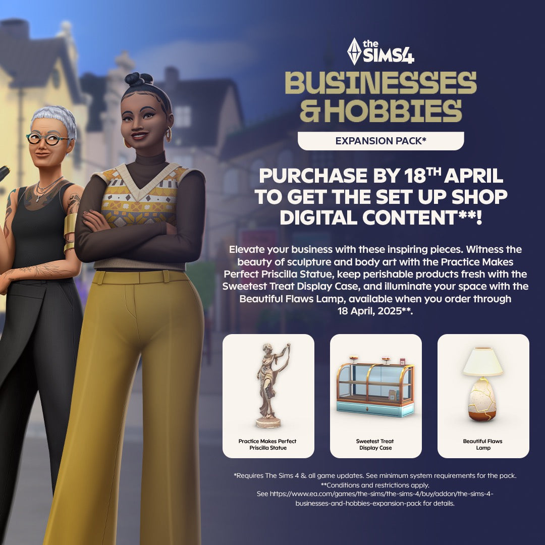 The Sims™ 4 Businesses & Hobbies - Expansion Pack for PC - Video Games by Electronic Arts The Chelsea Gamer