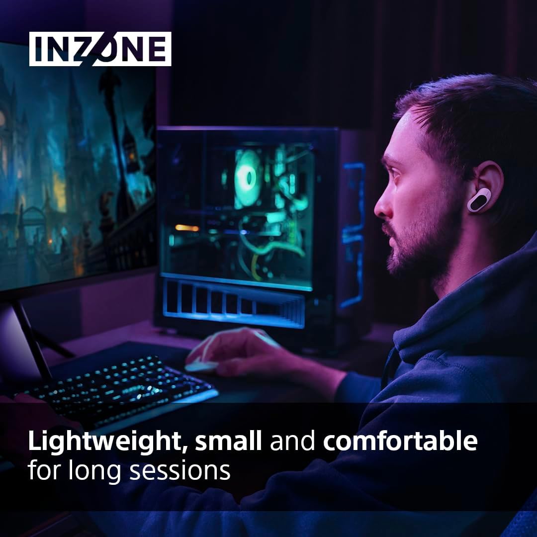 Sony INZONE Wireless Noise Cancelling Gaming Earbuds - White - Video Game Console Accessories by Sony The Chelsea Gamer