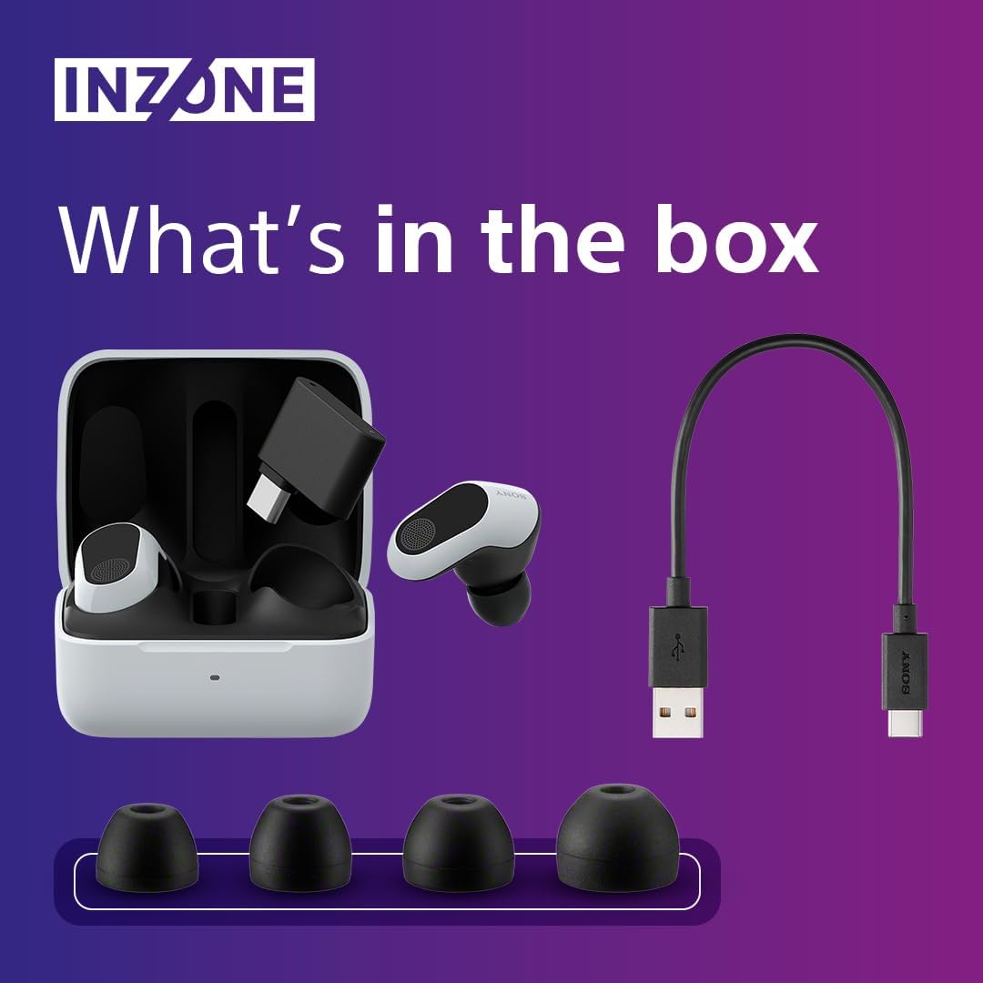 Sony INZONE Wireless Noise Cancelling Gaming Earbuds - White - Video Game Console Accessories by Sony The Chelsea Gamer