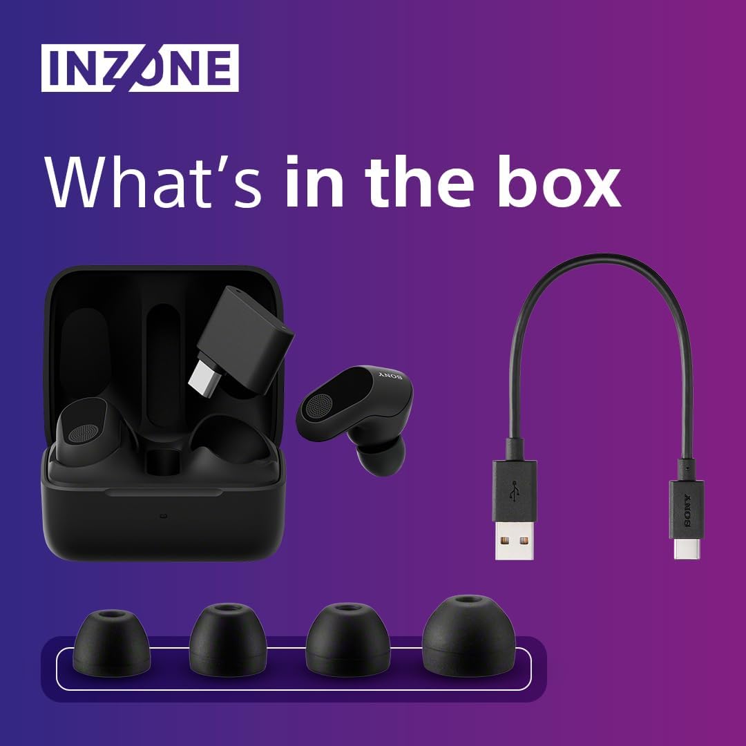 Sony INZONE Wireless Noise Cancelling Gaming Earbuds - Black - Video Game Console Accessories by Sony The Chelsea Gamer