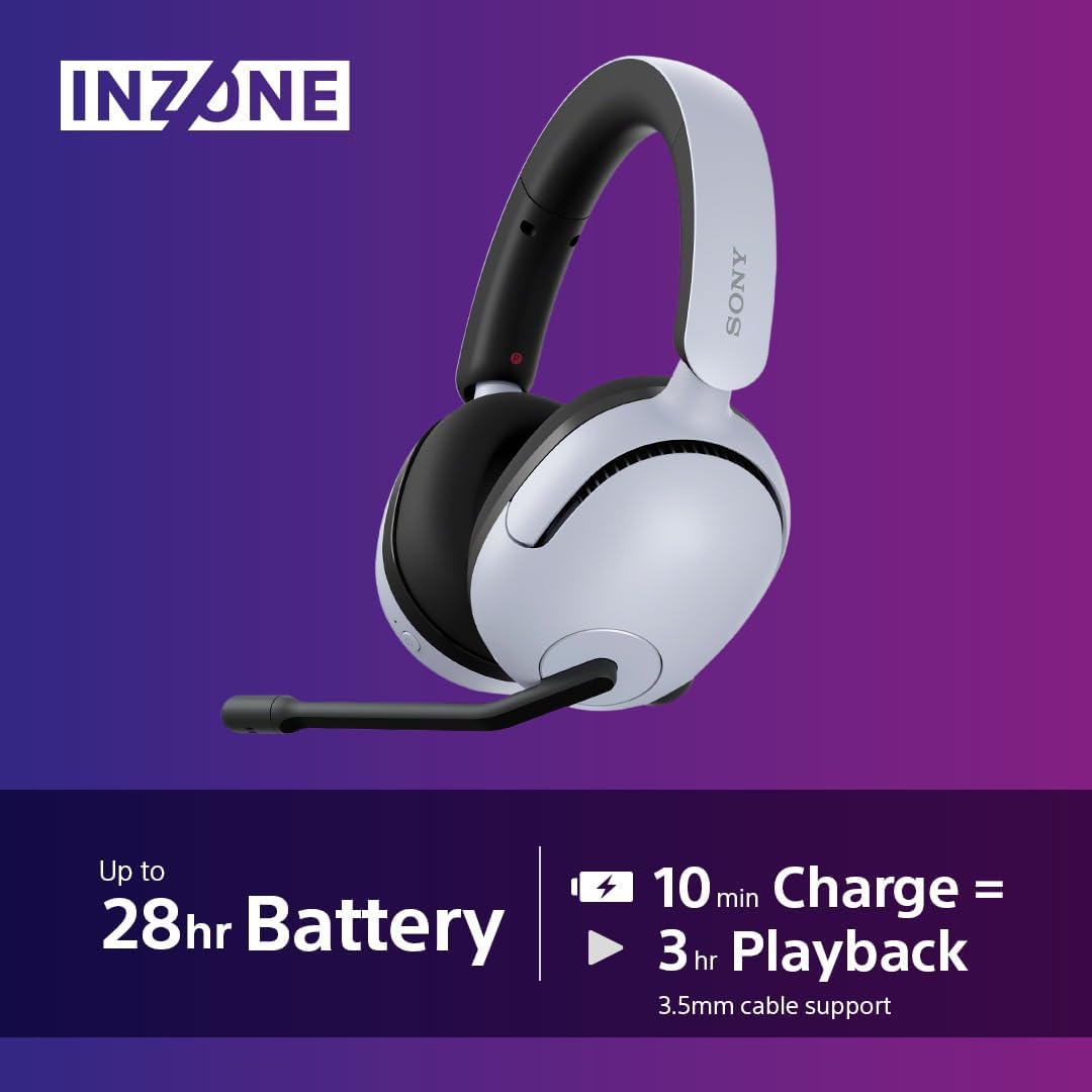 Sony INZONE H5 Wireless Gaming Headset - White - Console Accessories by Sony The Chelsea Gamer