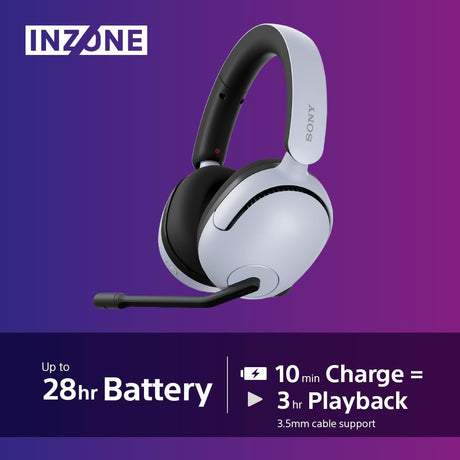Sony INZONE H5 Wireless Gaming Headset - White - Console Accessories by Sony The Chelsea Gamer