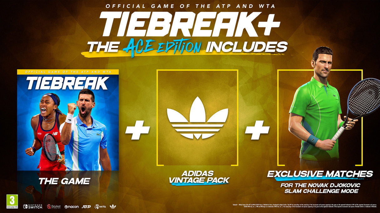 TIEBREAK: Official Game of the ATP & WTA - ACE Edition - Nintendo Switch - Video Games by Maximum Games Ltd (UK Stock Account) The Chelsea Gamer